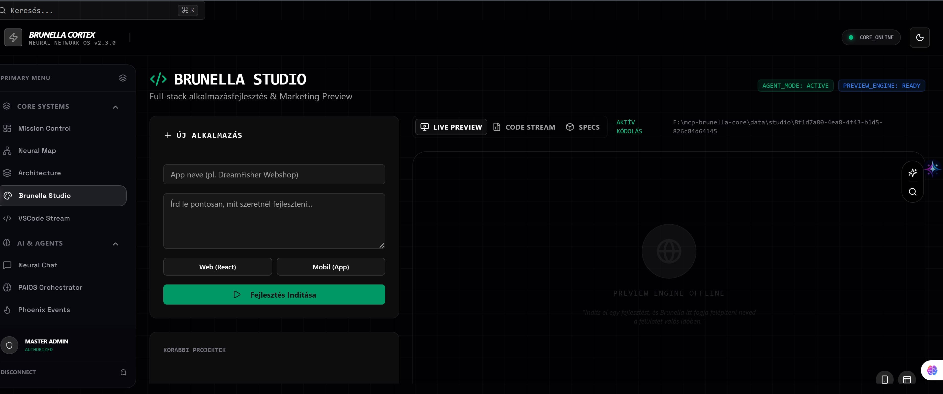 Brunella Agent System képernyőkép