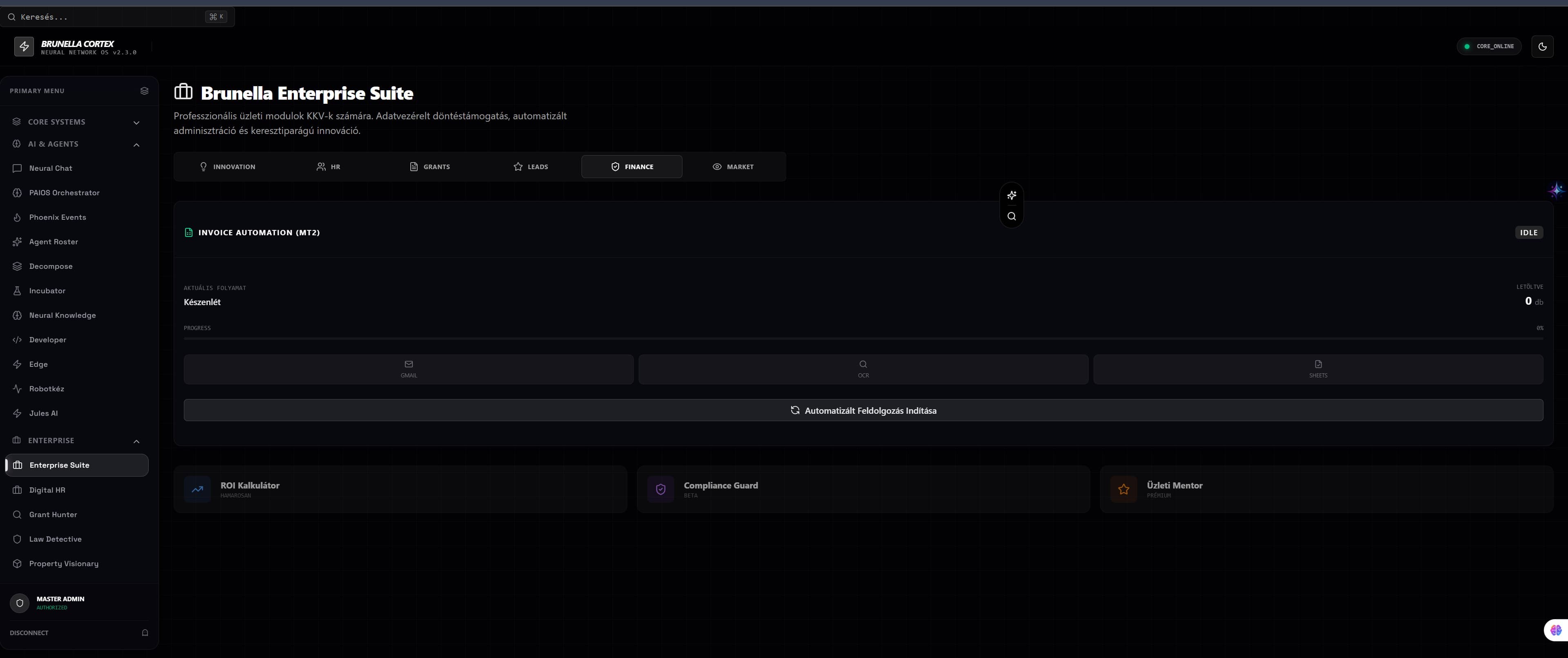 Brunella Agent System képernyőkép